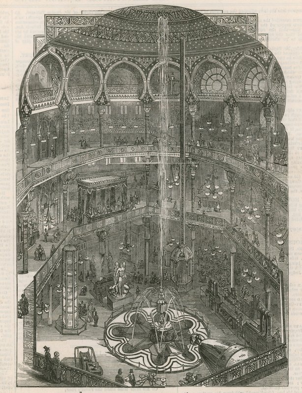 Interieur van de Panopticon, Leicester Square, Londen door English School