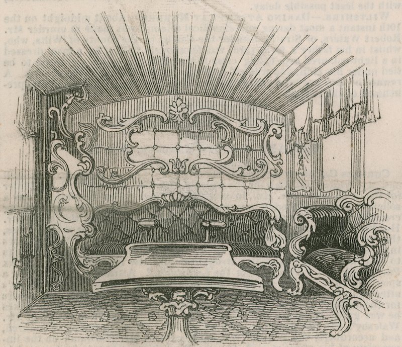 Interieur van de Koninklijke spoorwegwagon door English School