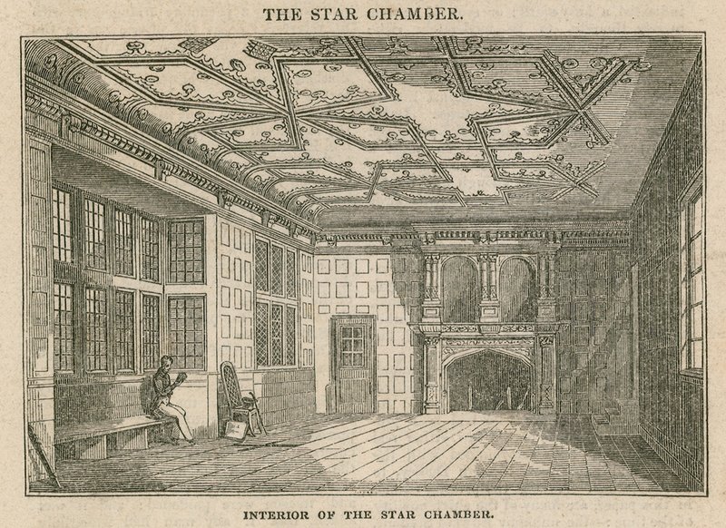 Interieur van de Sterrenkamer, Westminster door English School