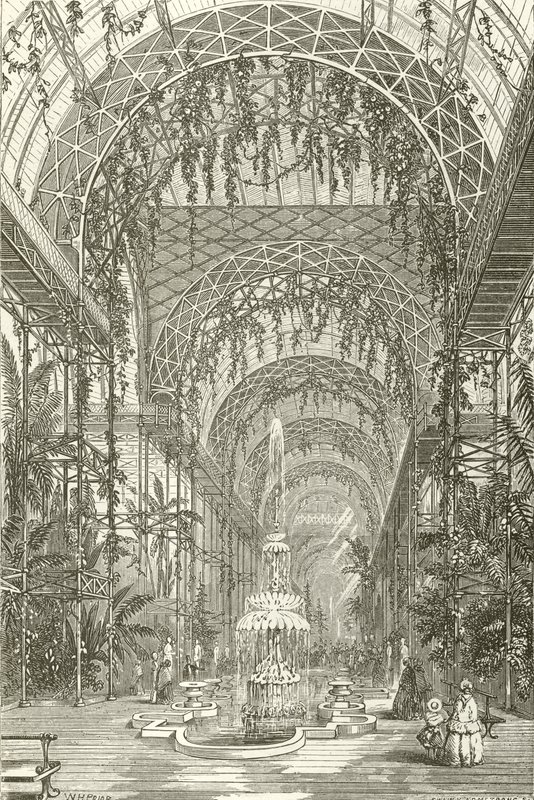 Interieur van het Crystal Palace, Sydenham door English School