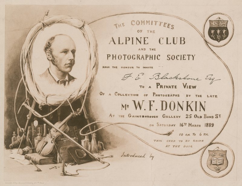 Uitnodiging van de Alipine Club en de Fotografische Vereniging door English School
