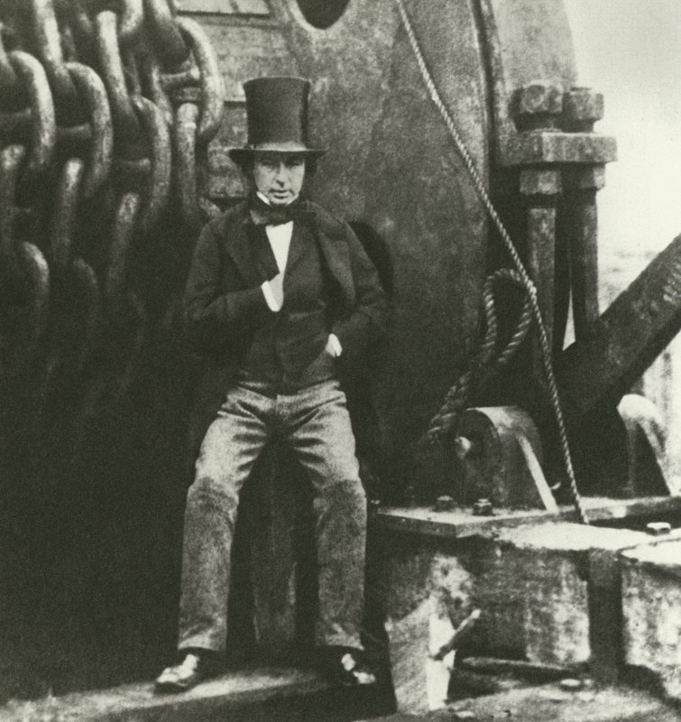 Isambard Kingdom Brunel, ingenieur, tijdens de bouw van de Great Eastern door English School