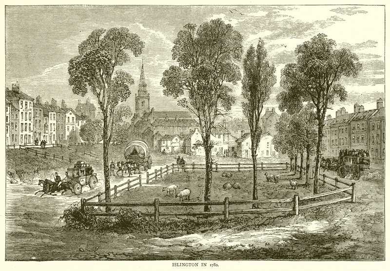 Islington in 1780 door English School