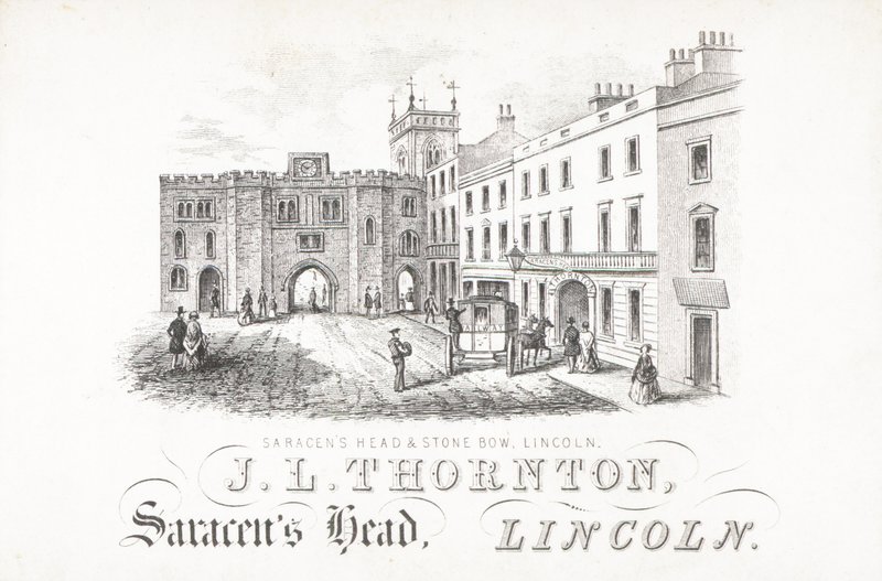J L Thornton, Saracens Head en Stone, Lincoln door English School