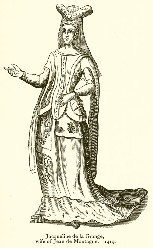Jacqueline de la Grange, Vrouw van Jean de Montague. 1419 door English School