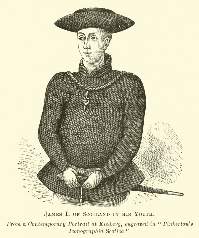 Jacob I van Schotland in zijn jeugd door English School