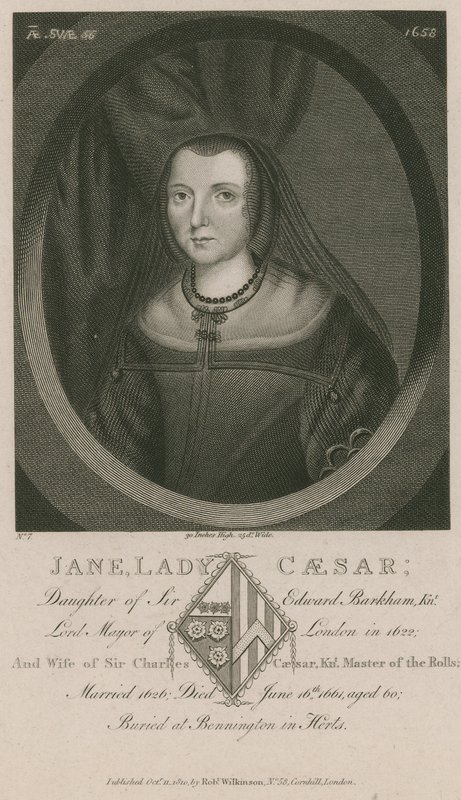 Jane, Lady Caesar, dochter van Sir Edward Barkham door English School