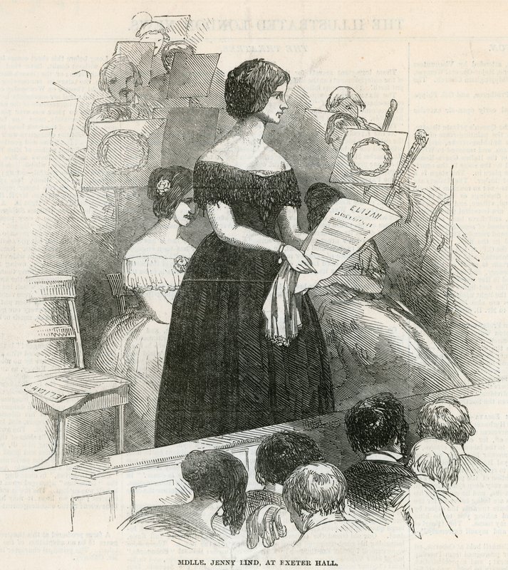 Jenny Lind in Exeter Hall door English School