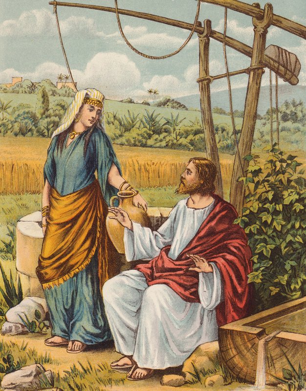 Jezus in gesprek met de Vrouw van Samaria door English School