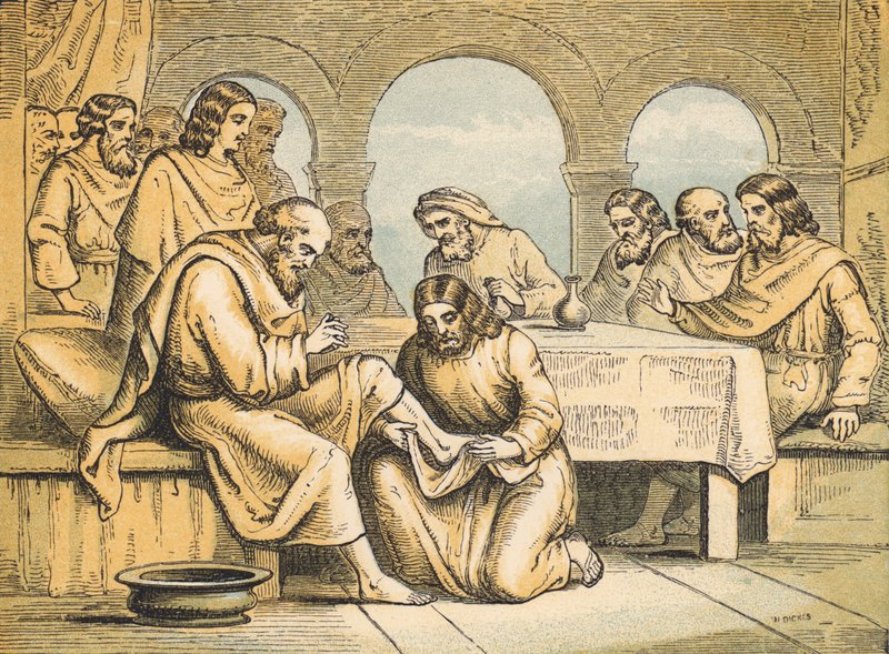 Jezus wast de voeten van zijn discipelen door English School