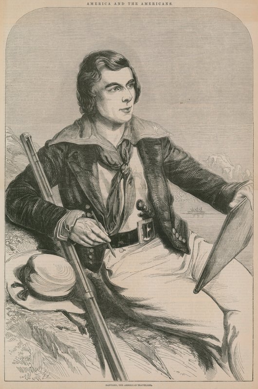 John Banvard, de Amerikaanse reiziger (gravure) door English School