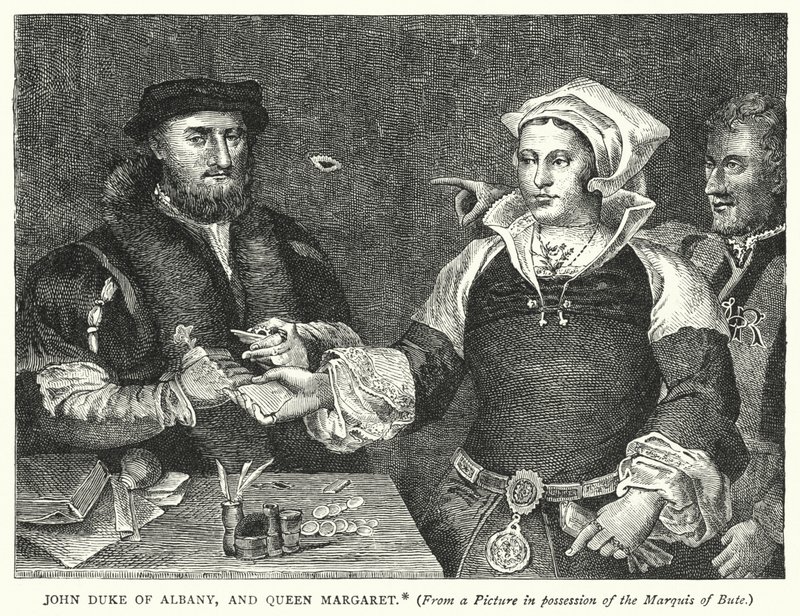 John Hertog van Albany, en Koningin Margaret door English School