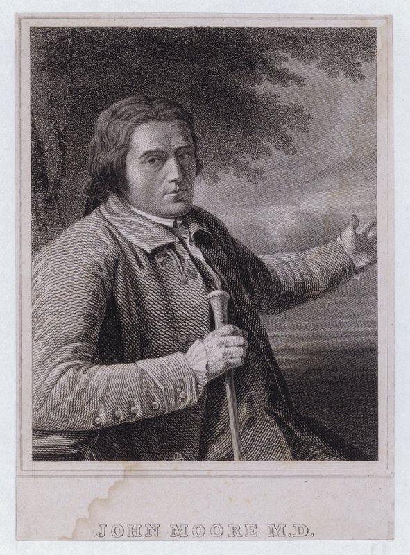 John Moore, Schotse arts (gravure) door English School