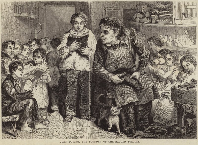 John Pounds, de oprichter van de ragged schools door English School