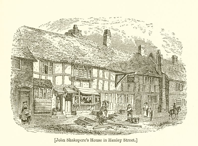 Huis van John Shakespeare in Henley Street door English School