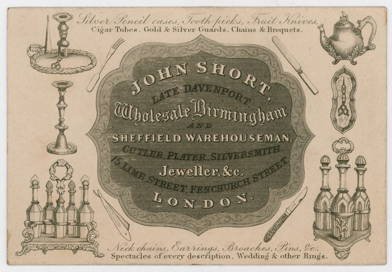 John Short, handelskaart door English School