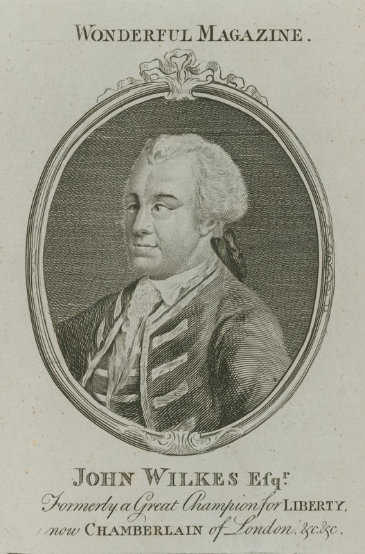 John Wilkes, voorheen een groot kampioen van vrijheid, nu Kamerheer van Londen door English School