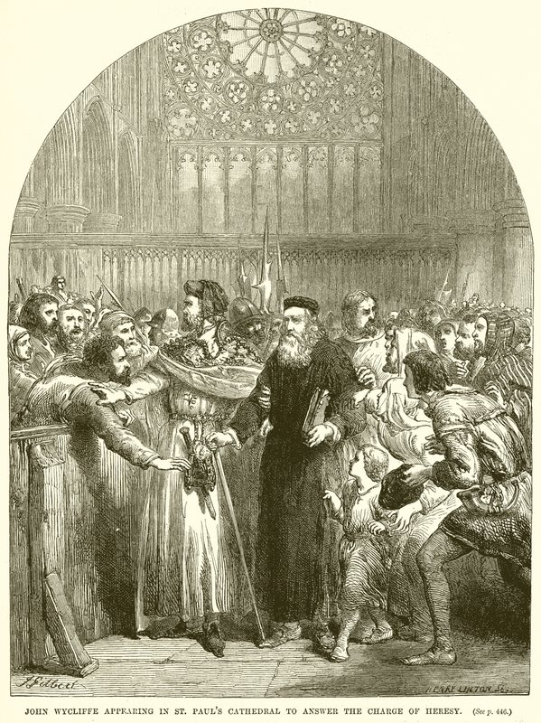 John Wycliffe verschijnt in de St. Paul