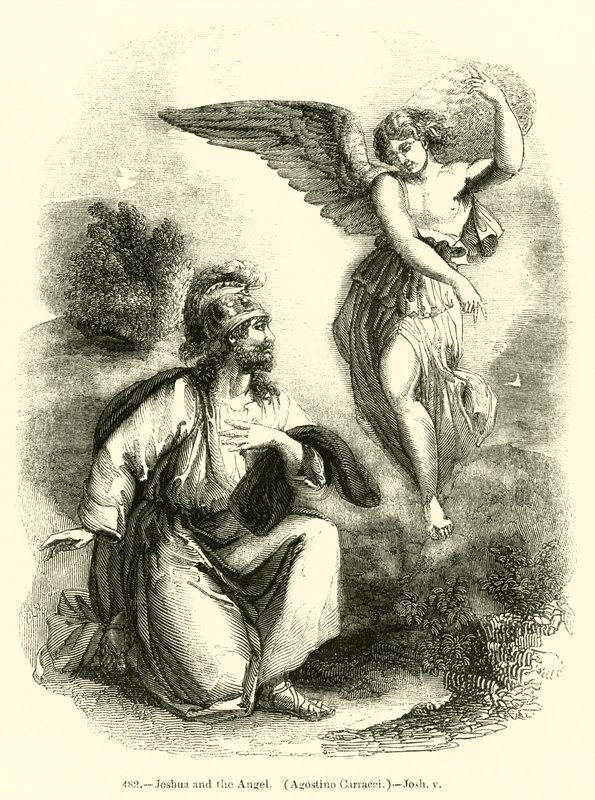 Jozua en de engel, Agostino Carracci, Jozua v door English School