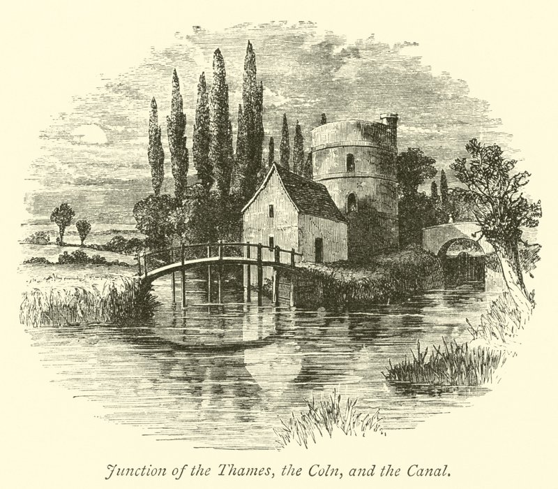 Kruising van de Theems, de Coln en het kanaal door English School