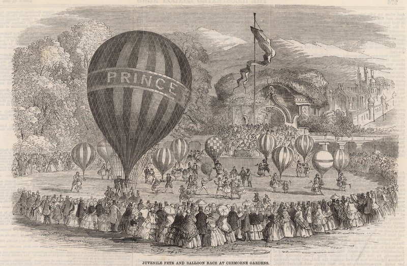 Jeugdfestival en ballonrace in Cremorne Gardens door English School