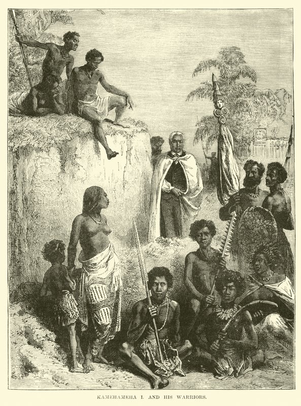 Kamehameha I en zijn krijgers door English School