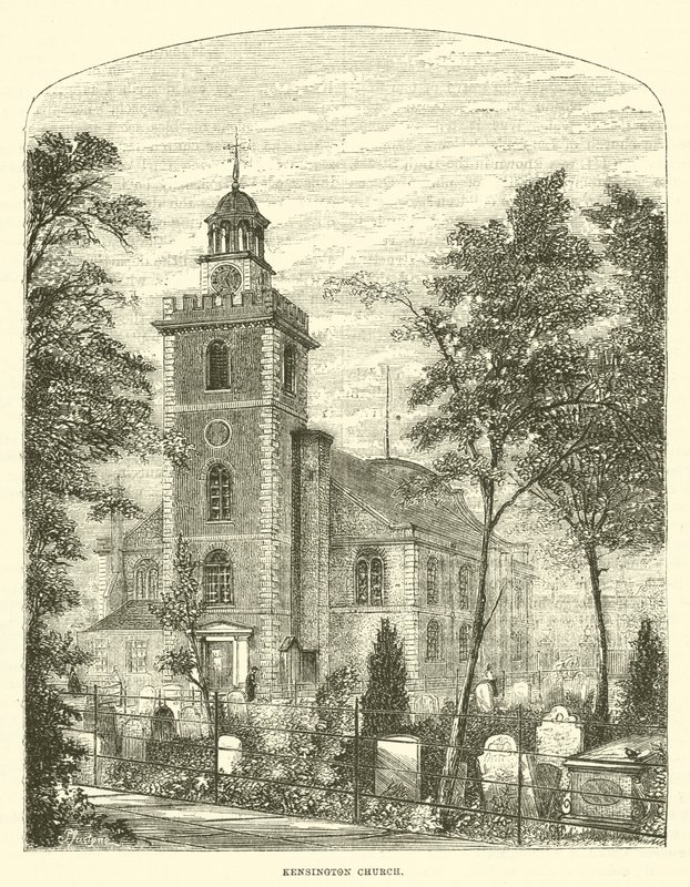 Kensington Church (gravure) door English School