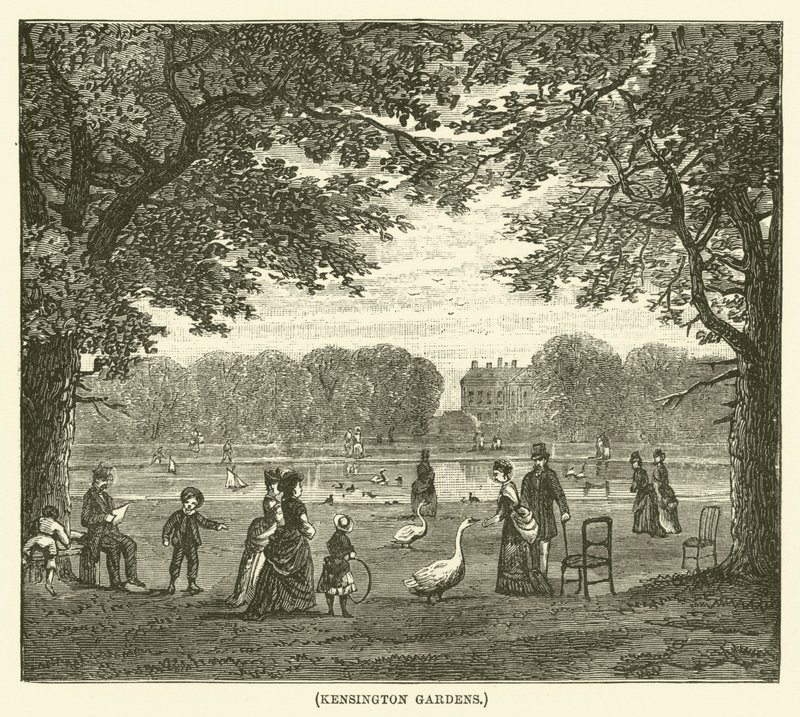 Kensington Gardens (gravure) door English School