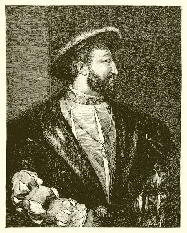 Koning Frans I, naar Titian door English School