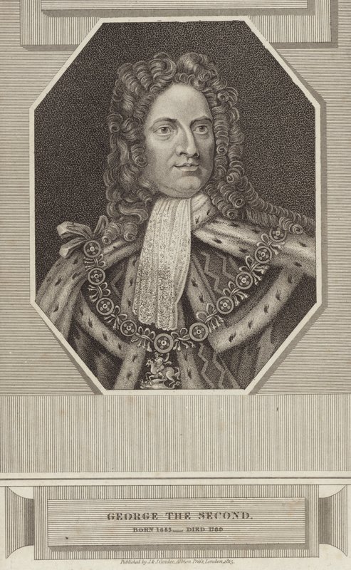Koning George II van Groot-Brittannië en Ierland door English School