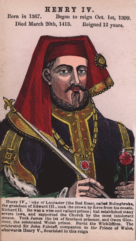 Koning Hendrik IV (gekleurde gravure) door English School
