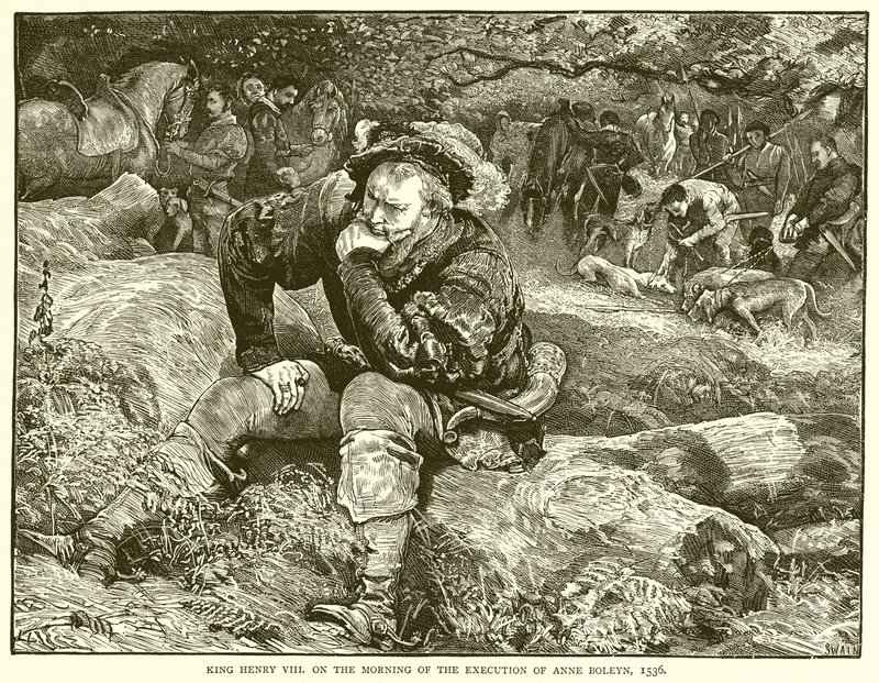 Koning Hendrik VIII op de ochtend van de executie van Anne Boleyn, 1536 door English School
