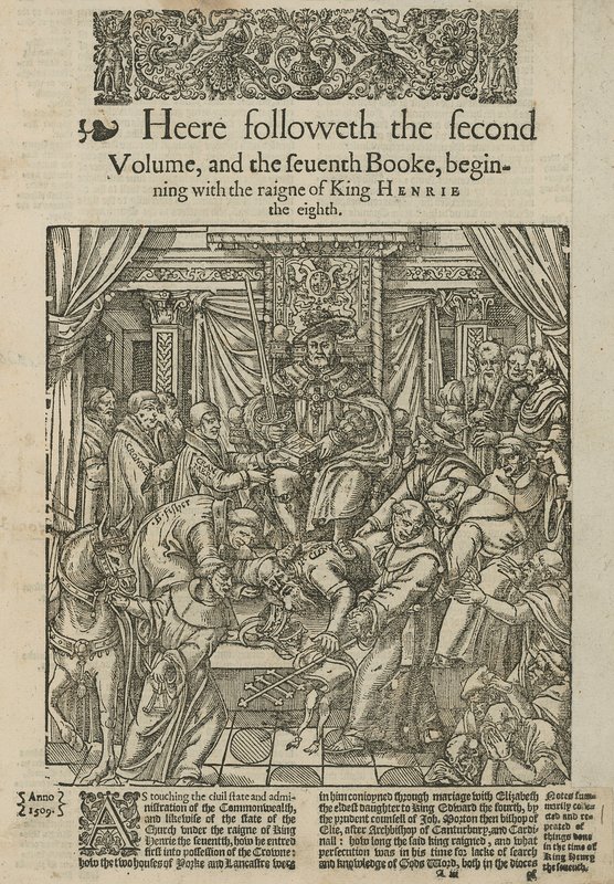 Koning Hendrik VIII vertrapt de paus door English School