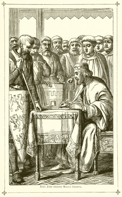 Koning Jan Ondertekent de Magna Charta door English School