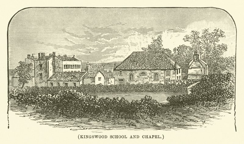 Kingswood School en Kapel (gravure) door English School
