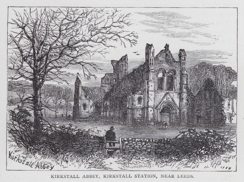 Kirkstall Abbey, Kirkstall Station, nabij Leeds door English School
