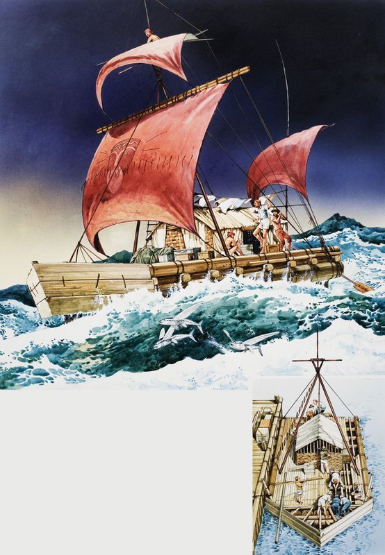 Kon-Tiki op zijn epische reis door English School