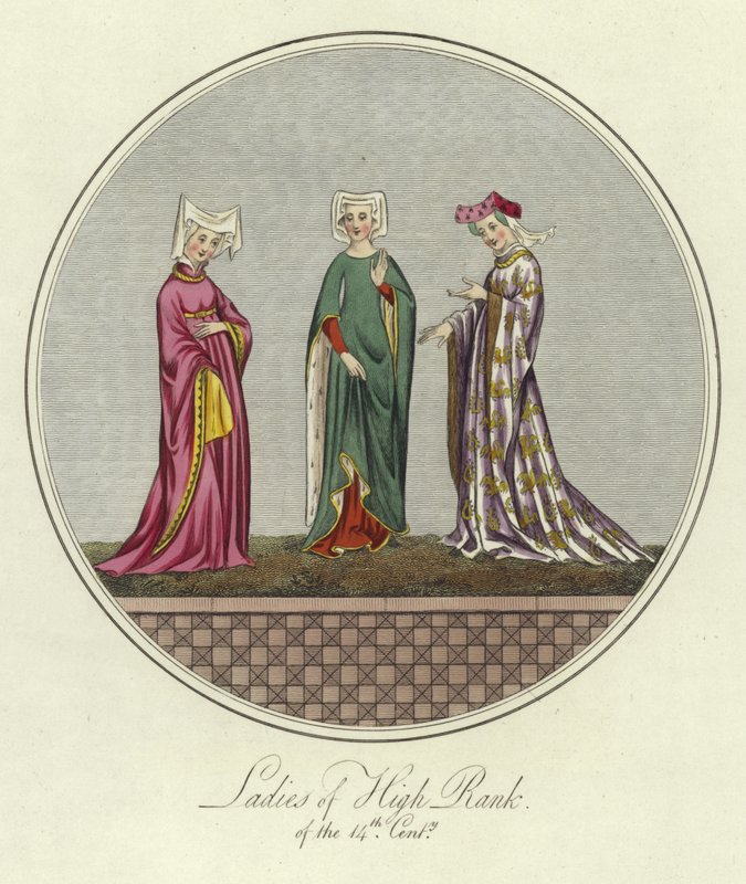 Dames van hoge rang van de 14e eeuw door English School