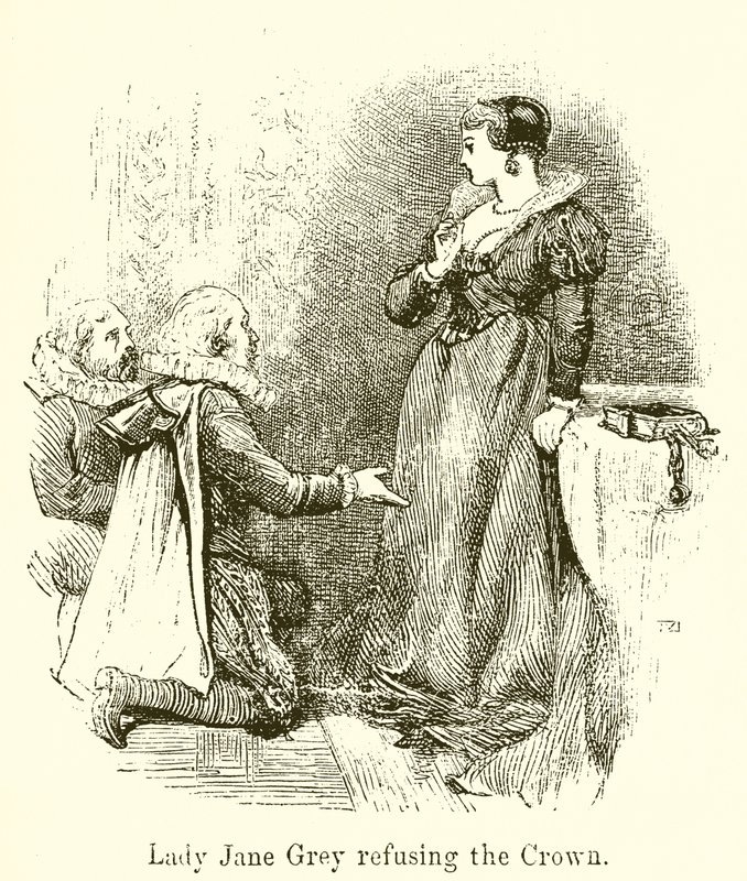 Lady Jane Grey weigert de Kroon door English School