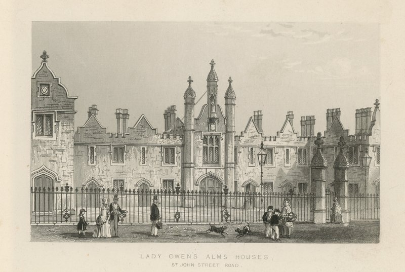 Lady Owens armenhuizen op St John Street Road door English School