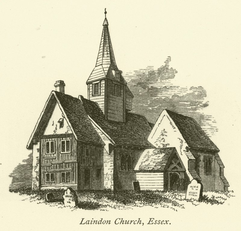 Laindon Church, Essex (gravure) door English School
