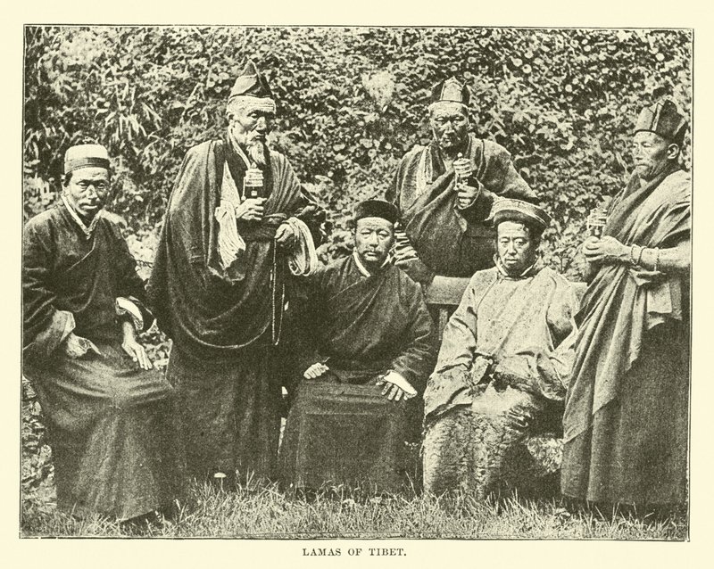 Lamas van Tibet door English School