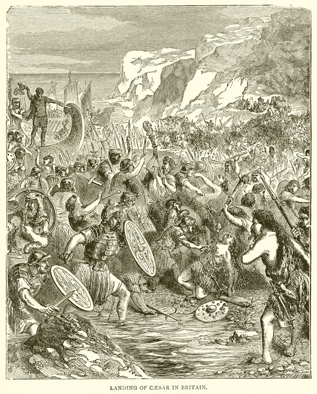 Landing van Caesar in Brittannië door English School