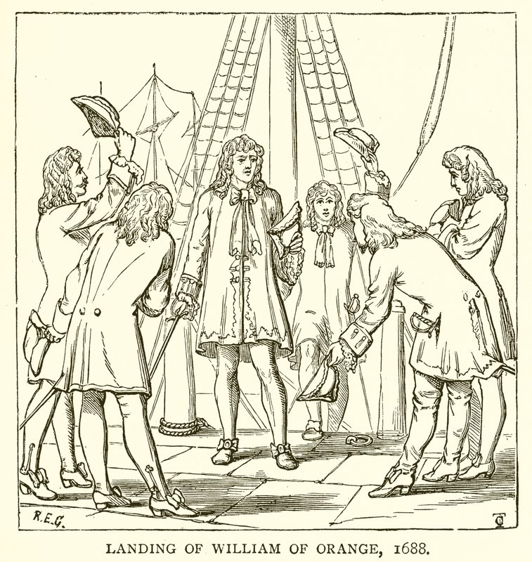 Landing van Willem van Oranje, 1688 door English School