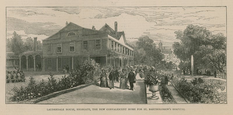 Lauderdale House, Highgate, Londen, het nieuwe herstellingsoord voor St Bartholomews Hospital door English School