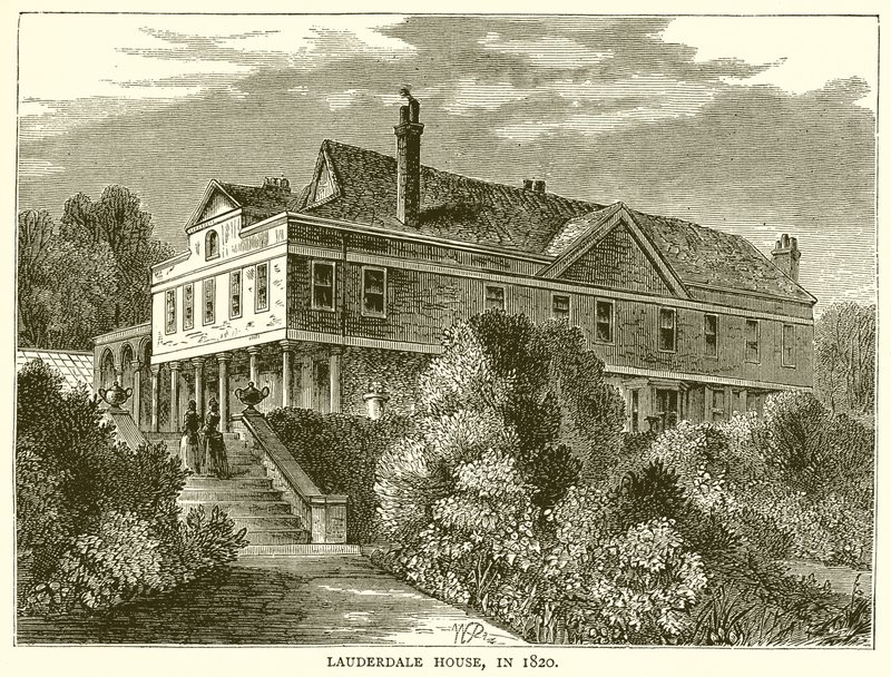 Lauderdale Huis in 1820 door English School