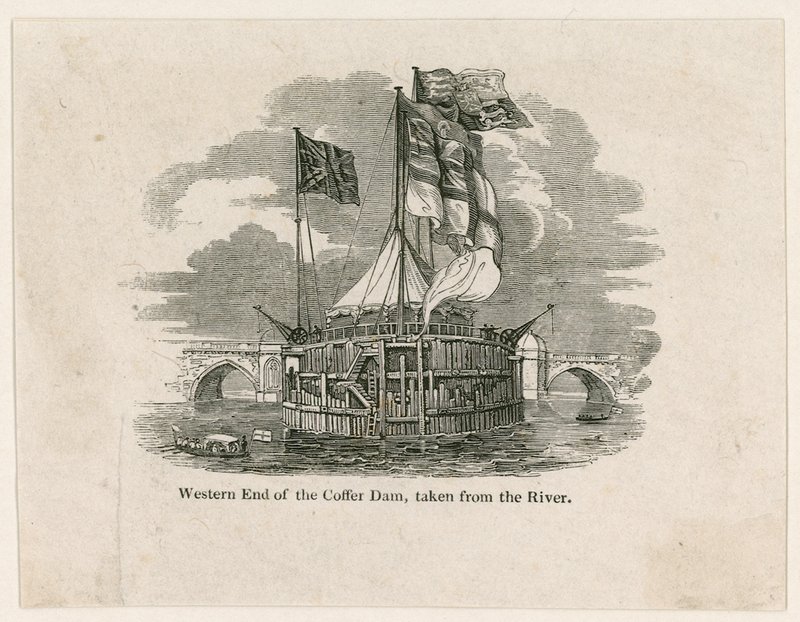Het leggen van de eerste steen van de nieuwe London Bridge door English School
