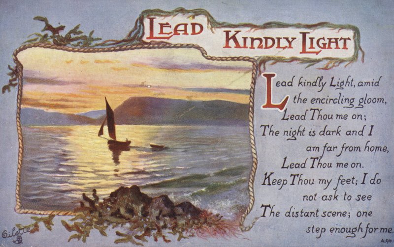 Lood vriendelijk licht (gekleurde litho) door English School