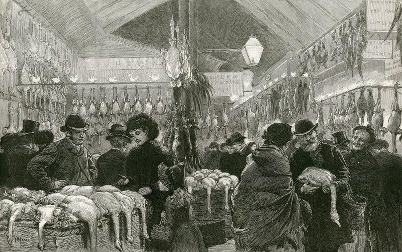 Leadenhall Market tijdens kersttijd door English School