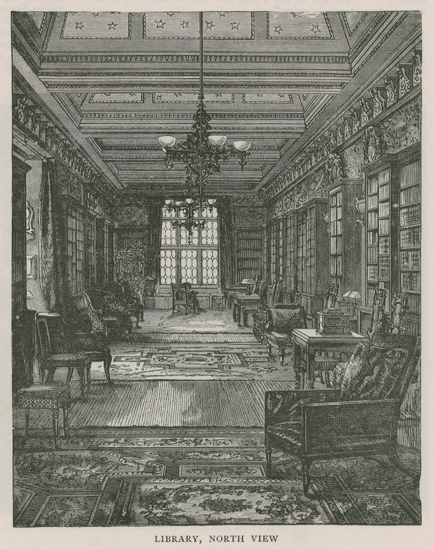 Bibliotheek, noordelijk uitzicht, Holland House door English School